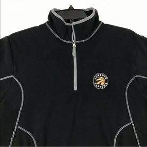 Antigua Toronto Raptors NBA Mens 1/4 Zip Fleece Black